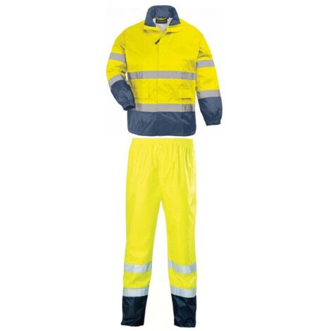 Ensemble de pluie haute visibilité Coverguard HI WAY Jaune / Marine M