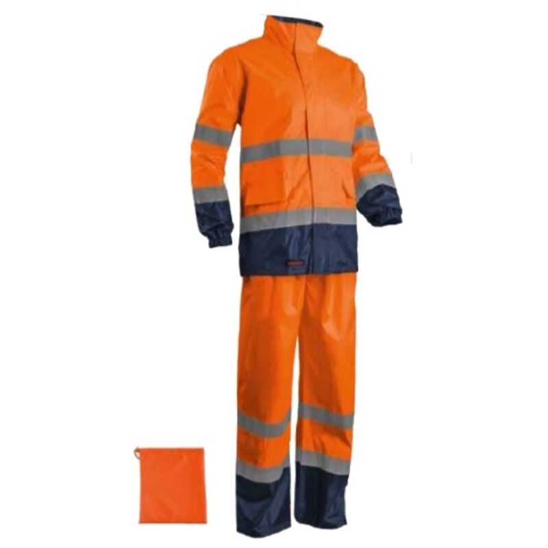 Coverguard - Ensemble de pluie de travail haute visibilité hi-way - Orange FLuo m - 40/42