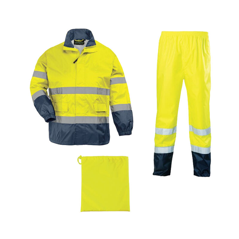 Ensemble de pluie haute visibilité hi-way jaune fluo/marine txl Coverguard 7HWRYXL