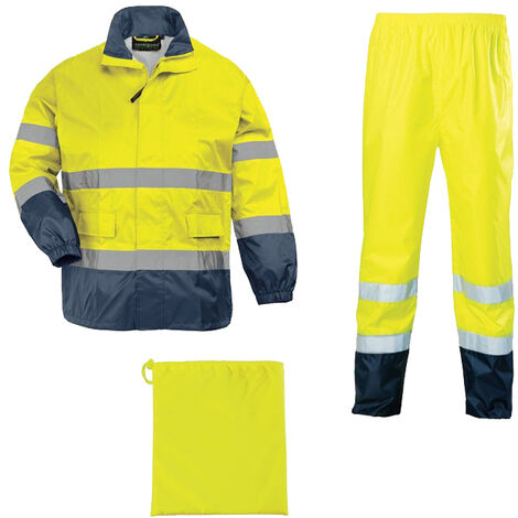 Ensemble de pluie haute visibilité HI WAY jaune fluo marine TXL COVERGUARD 7HWRYXL