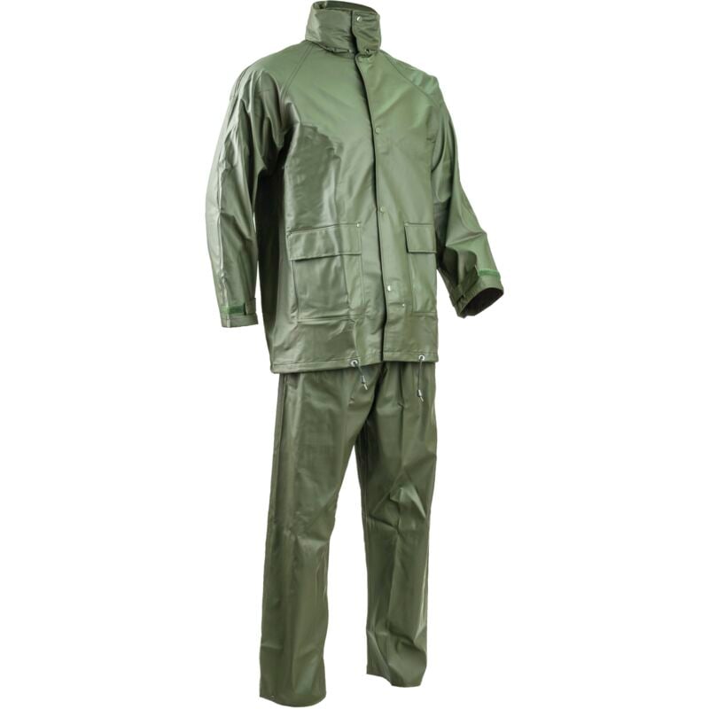 Ensemble de pluie de travail pu/pvc set - Vert l - 46/48