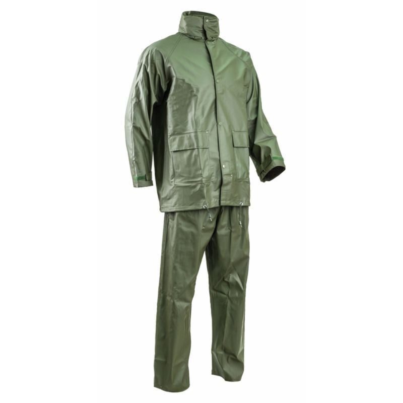 Ensemble de pluie de travail pu/pvc set - Vert xl - 50/52