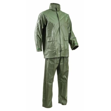 PU/PVC SET Ensemble de pluie de travail Vert - Enduction PU/PVC