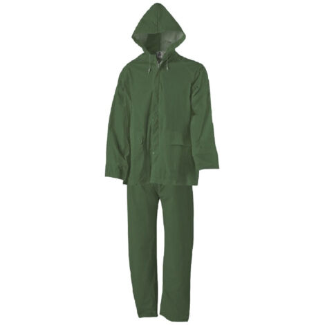 Ensemble de pluie mixte imperméable PVC Active Gear TEMPEST Vert L.