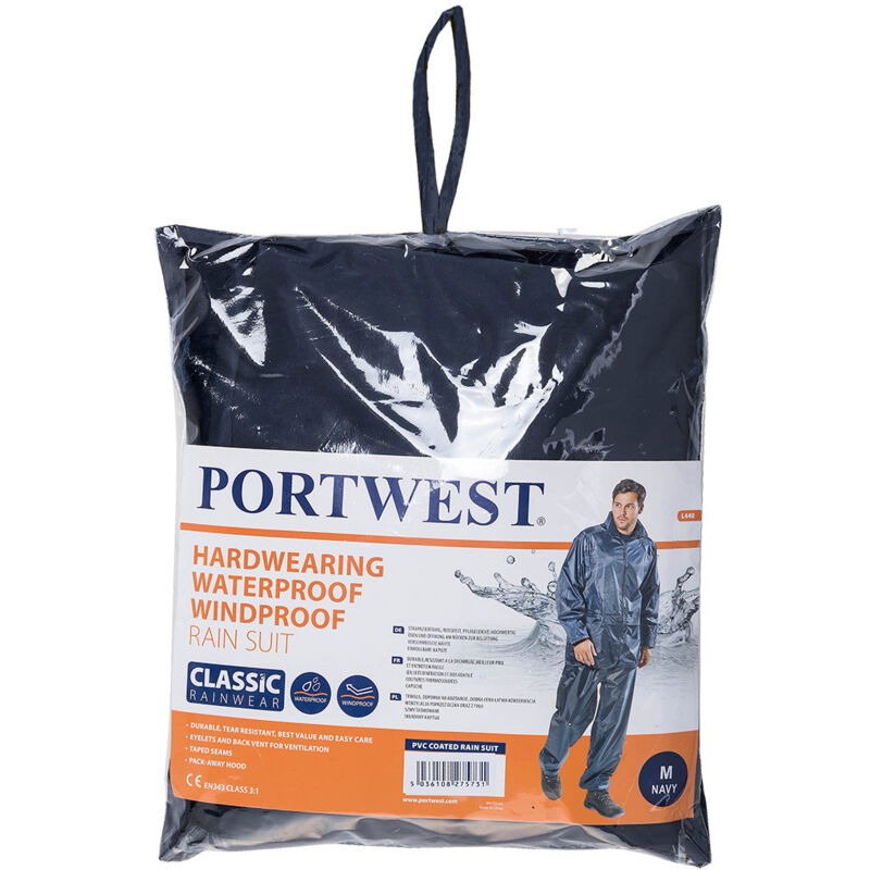 Ensemble de pluie Portwest Classis rainsuit Marine 3XL