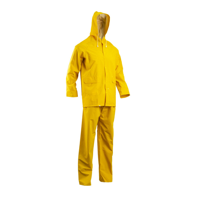 Notre Selection - Ensemble de pluie veste et pantalon double enduction pvc jaune txl - 50212 - Jaune