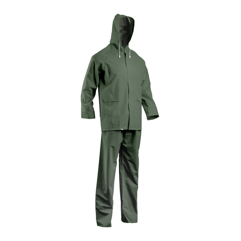 Notre Selection - Ensemble de pluie veste et pantalon double enduction pvc vert txl - 50202 - Vert