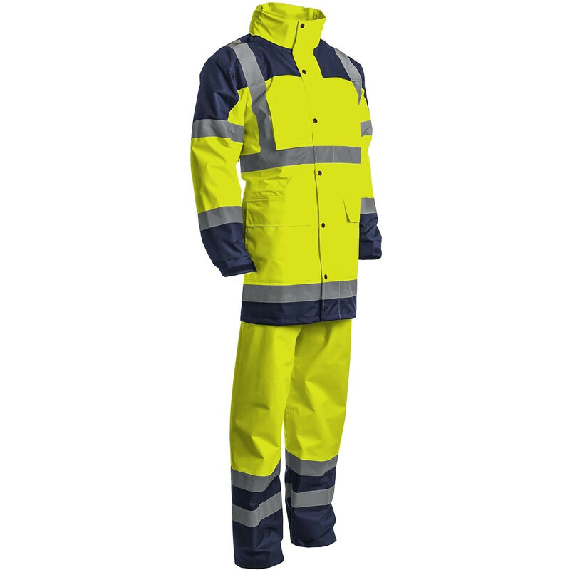 Ensemble de pluie Coverguard hydra haute visibilité jaune marine taille xl polyester