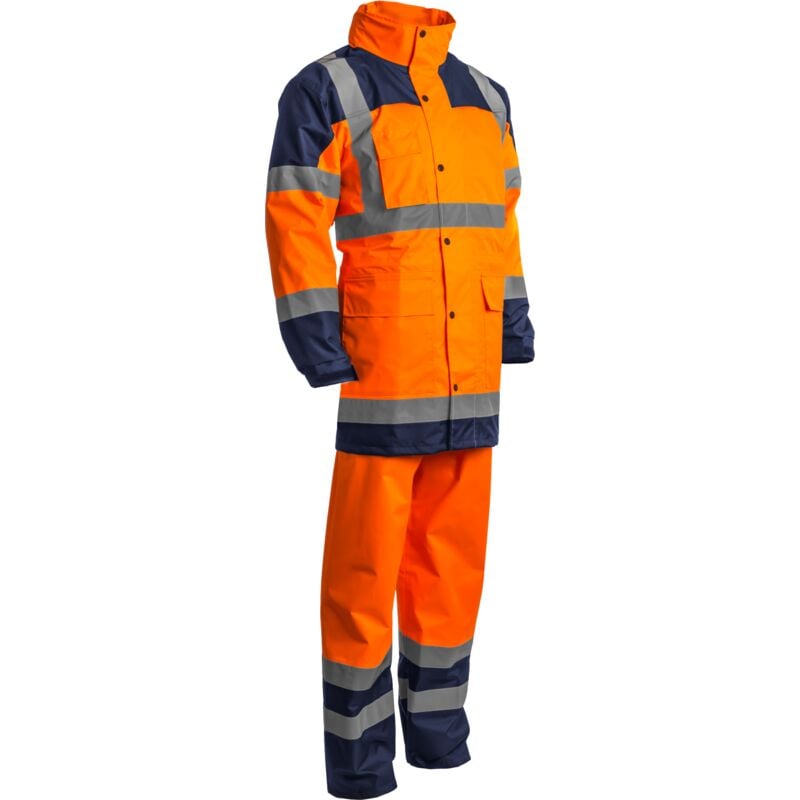 Ensemble de pluie de travail haute visibilité hydra - Orange Fluo s - 38/40