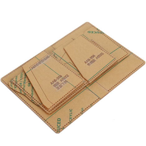 Ensemble de pochoirs à motifs pour portefeuille en acrylique - Outil de bricolage créatif pour moules et modèles