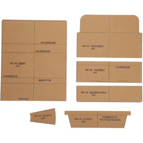 Ensemble de pochoirs à motifs pour portefeuille en acrylique - Outil de bricolage créatif pour moules et modèles