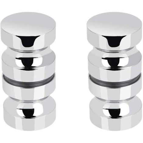 Ensemble de poignées de porte de douche en acier inoxydable avec poignée en aluminium-AquaForge