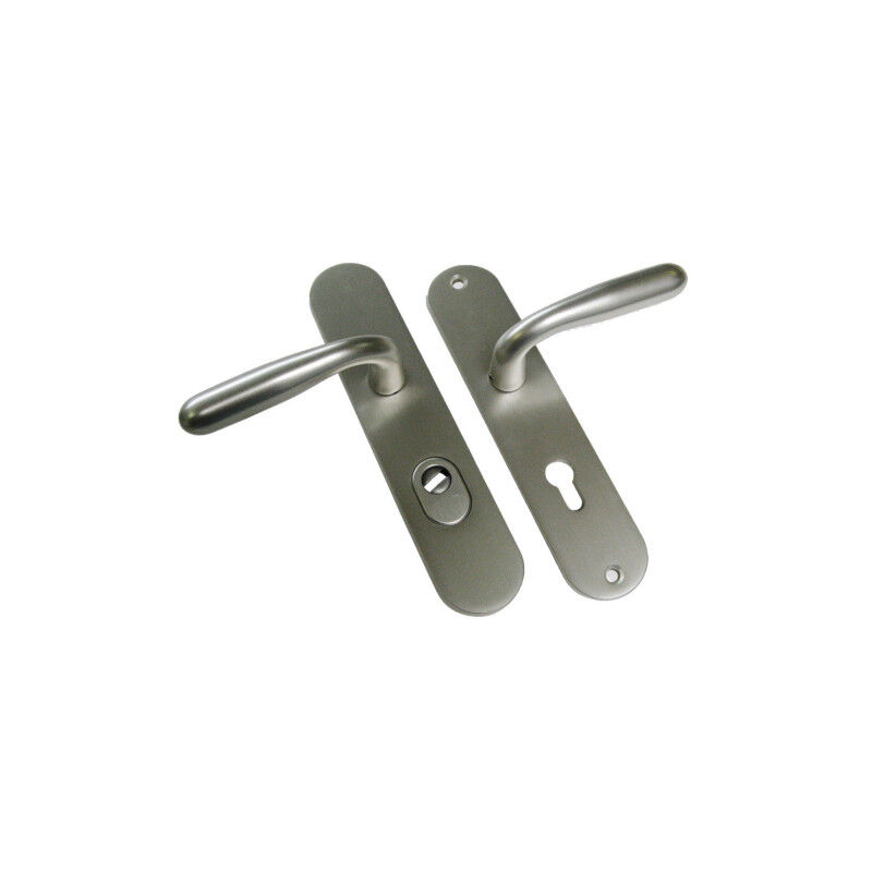 Dieckmann - Ensemble de poignées de porte protecteur pour clé plate double béquille 8663 Argent Argent