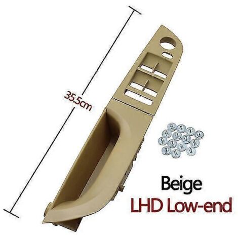 Ensemble de poignées de porte intérieures beiges (entrée de gamme) pour BMW Série 3 E90 E91 316 318 320 325 328i - Cache de commande de lève-vitre côté conducteur