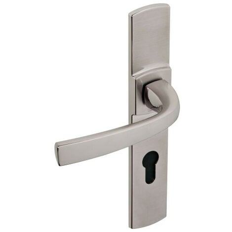 ASSA ABLOY BEZAULT Poignée de porte intérieure - Muze - Vachette - Gris argent - Condamnation - 195 mm