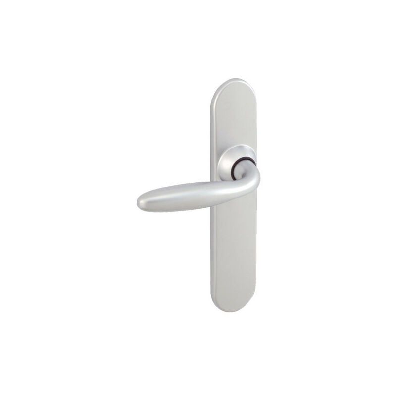 Assa Abloy - Ensemble de poignées de porte opera - Chromé velours Argent Porte palière clé i à gauche