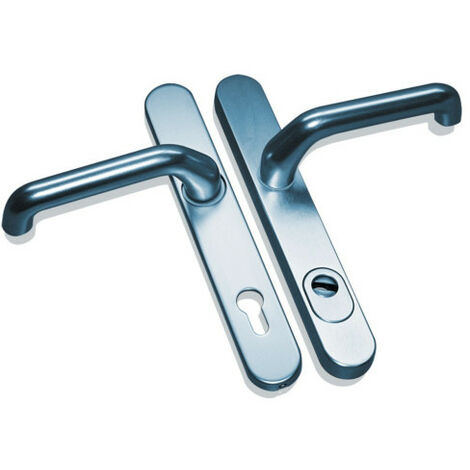 Ensemble de poignées de porte pour menuiserie métallique - DIECKMANN                        8 mm        Argent                      92