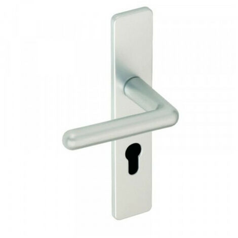 Ensemble de poignées de porte sur plaque GOLF - ASSA ABLOY VACHETTE Argent 70 Clé I rallongé