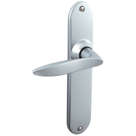 Ensemble de poignées de porte TWIST Chromé velours - ASSA ABLOY BEZAULT Argent                                                          165 mm                                      Clé I