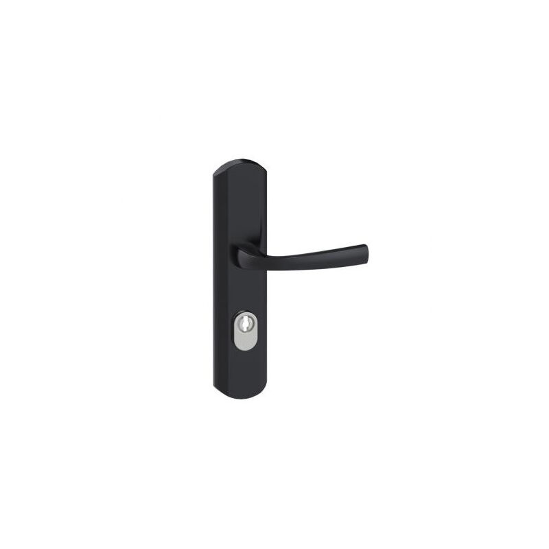 Ensemble de poignées de sécurité MUZE EA195 ONYX Noir mat Noir 245 mm 195 mm 56 mm Clé I