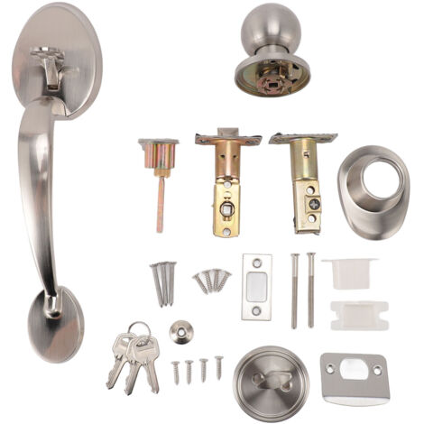 Ensemble de poignées de serrure de porte d'entrée en alliage de Zinc, antirouille, aspect élégant, entrée fiable pour hôtel intérieur