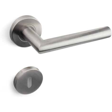 Ensemble de Poignées en Acier Inoxydable Pour Portes de Chambre  BB  Garniture Intérieure (Gabarit de Perçage et Instructions de Montage Inclus)