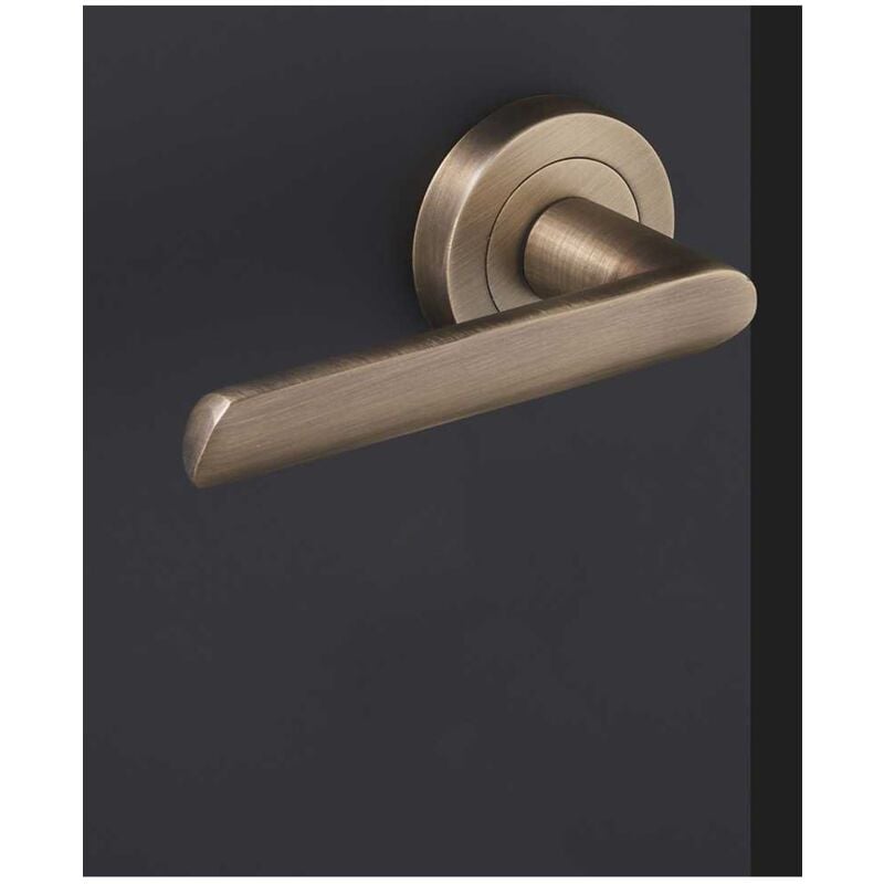 Ensemble de Poignées sur Rosaces en Laiton - DCG - Modèle Spartine - Bronze Vieilli