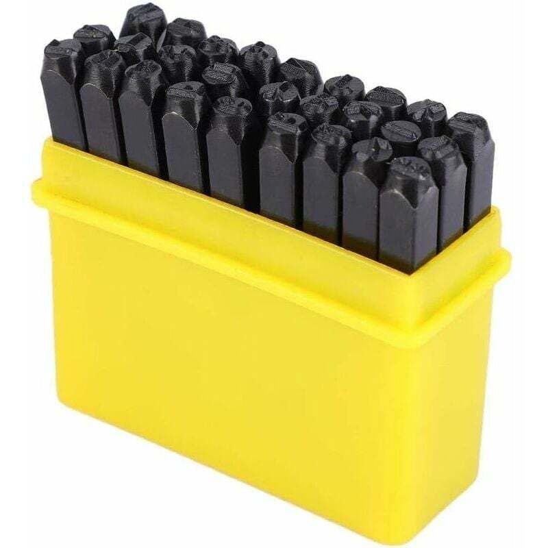 Tigrezy Ensemble de poinçons en Acier au Carbone Lettres et Chiffres de l'alphabet pour l'artisanat d'estampage des métaux