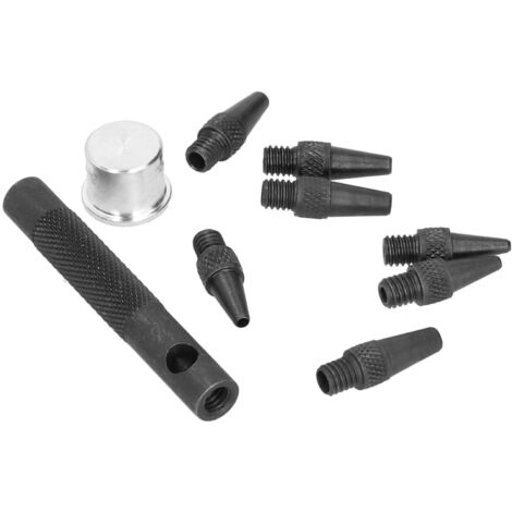 Ensemble de poinçons en cuir Tête modulable avec poignée antidérapante Perforateur de trous en acier Ensemble de perforateurs de spécifications multiples Ceinture pour cuir