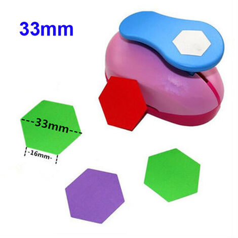 Ensemble de poinons hexagonaux pour trous, poinon géométrique artisanal pour Scrapbook, poinons en forme de graphique pour papier, livraison gratuite,1pc 33mm