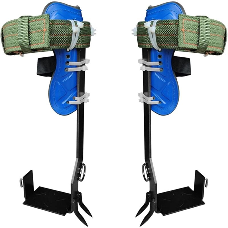 Ensemble de pointes d'escalade d'arbre avec sangles de ceinture de harnais de sécurité réglables, kit d'escalade d'arbre avec 2 engrenages en acier,