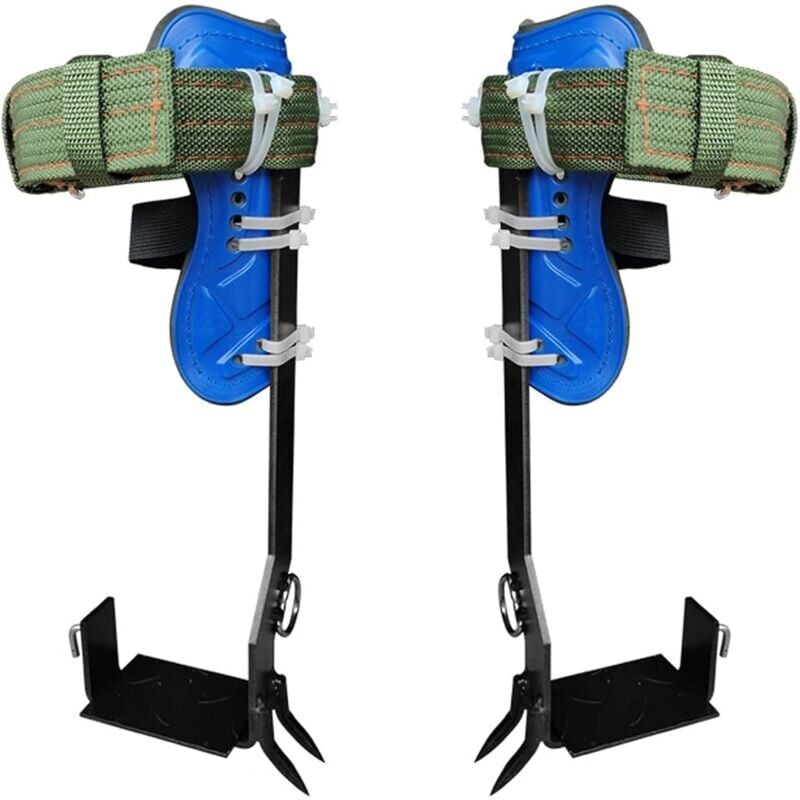 Ensemble de pointes d'escalade d'arbre avec sangles de ceinture de harnais de sécurité réglables, kit d'escalade d'arbre avec 2 engrenages en acier,