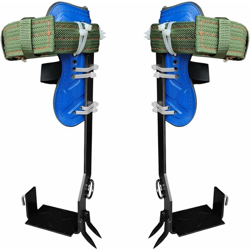 Gabrielle Ensemble de pointes d'escalade d'arbre avec sangles de ceinture de harnais de sécurité réglables, kit d'escalade d'arbre avec 2 engrenages