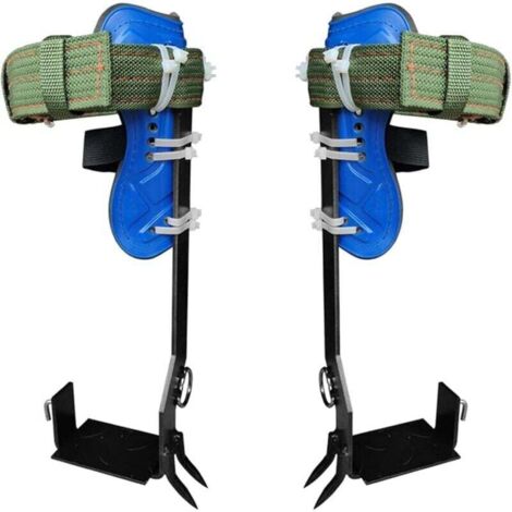 Ensemble de pointes d'escalade d'arbre avec sangles de ceinture de harnais de sécurité réglables, kit d'escalade d'arbre avec 2 engrenages en acier, outils d'escalade