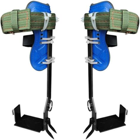 Ensemble de pointes d'escalade d'arbre avec sangles de ceinture de harnais de sécurité réglables, kit d'escalade d'arbre avec 2 engrenages en acier, outils d'escalade