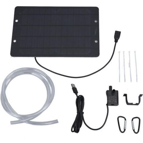 Ensemble de pompe de fontaine à eau solaire 6V 10W USB pompe à eau de fontaine solaire pour bain d'oiseaux jardin piscine d'arrière-cour