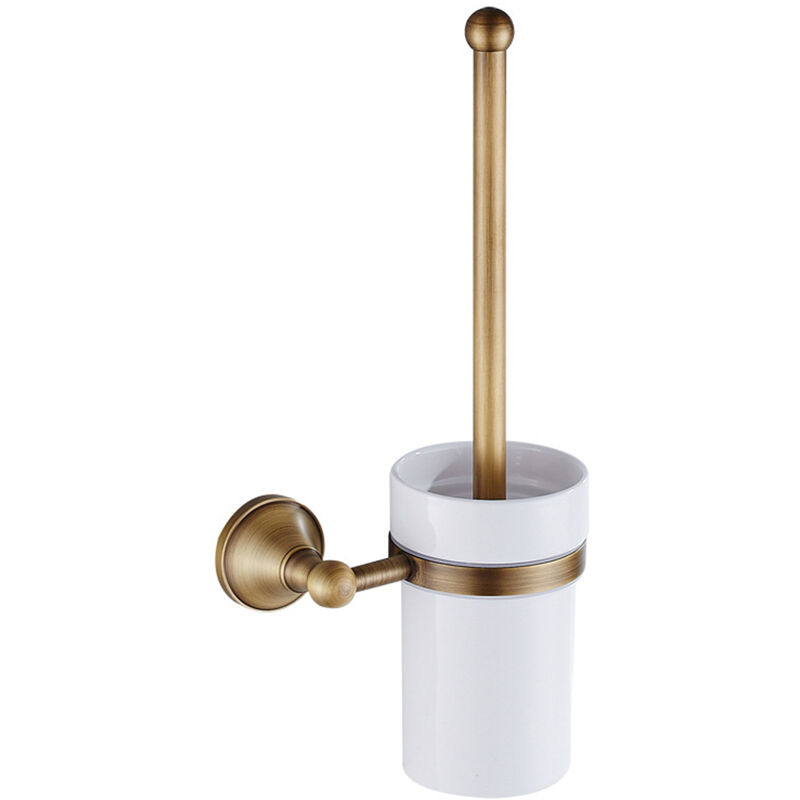 Eosnow - Ensemble de porte-brosse de toilette en Bronze Antique, luxueux européen, accessoires de salle de bains muraux en laiton