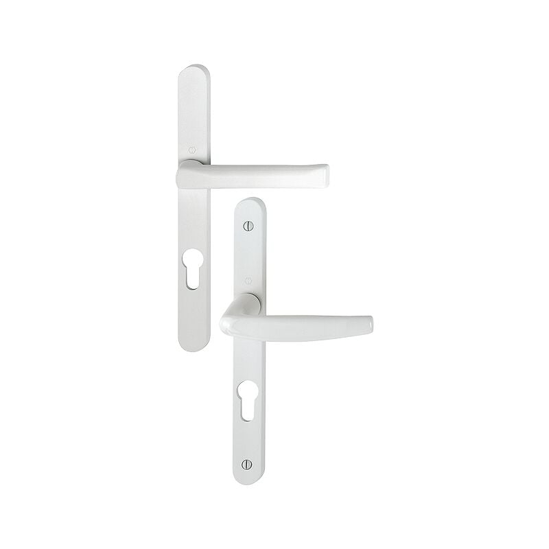 Hoppe - Ensemble de porte-fenêtre plaque étroite Atlanta 113KH/300LMSGL/1530 Saillie réduite 195mm Blanc 9016 Clé i Entr.70 C.7 - ép.78/87 - 3309311