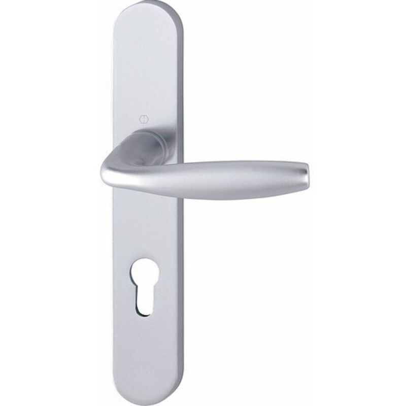 Hoppe - Poignée de porte intérieure - New york Et Cie - Gris argent - Bec de cane - 195 mm