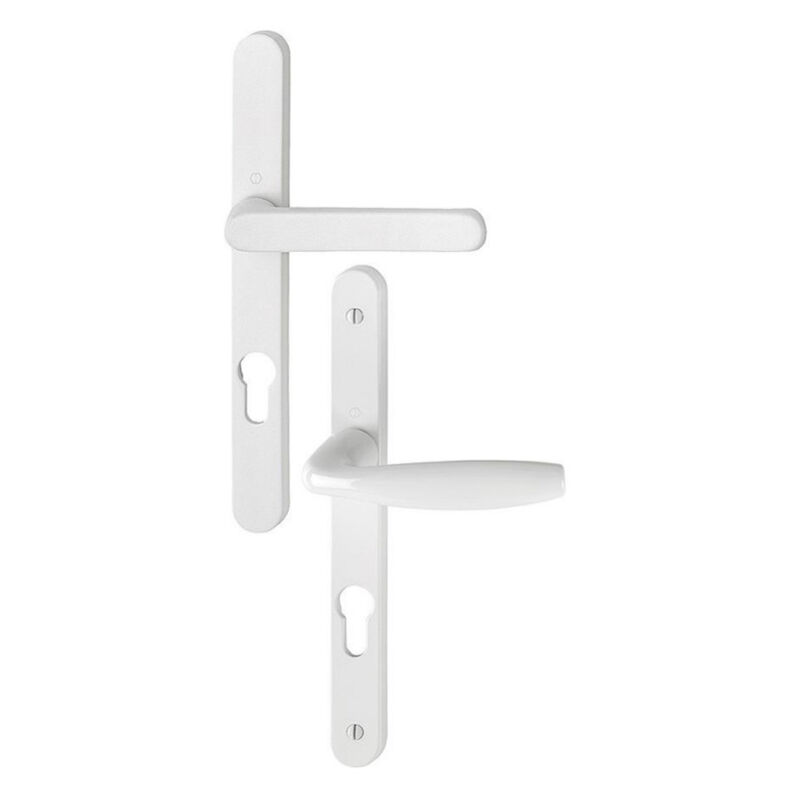 Ensemble sur plaque étroite New York type clé i entraxe 70mm carré 7mm finition blanc Hoppe 3293988