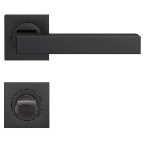 Ensemble de porte Seattle carrée KARCHER DESIGN Noir BCC - BER46Q BAD 83