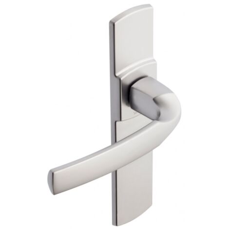 Ensemble de porte sur plaque 165mm – Chrome velours – Bec de cane – Fixation entraxe 70mm – Saillie 61mm – Artis