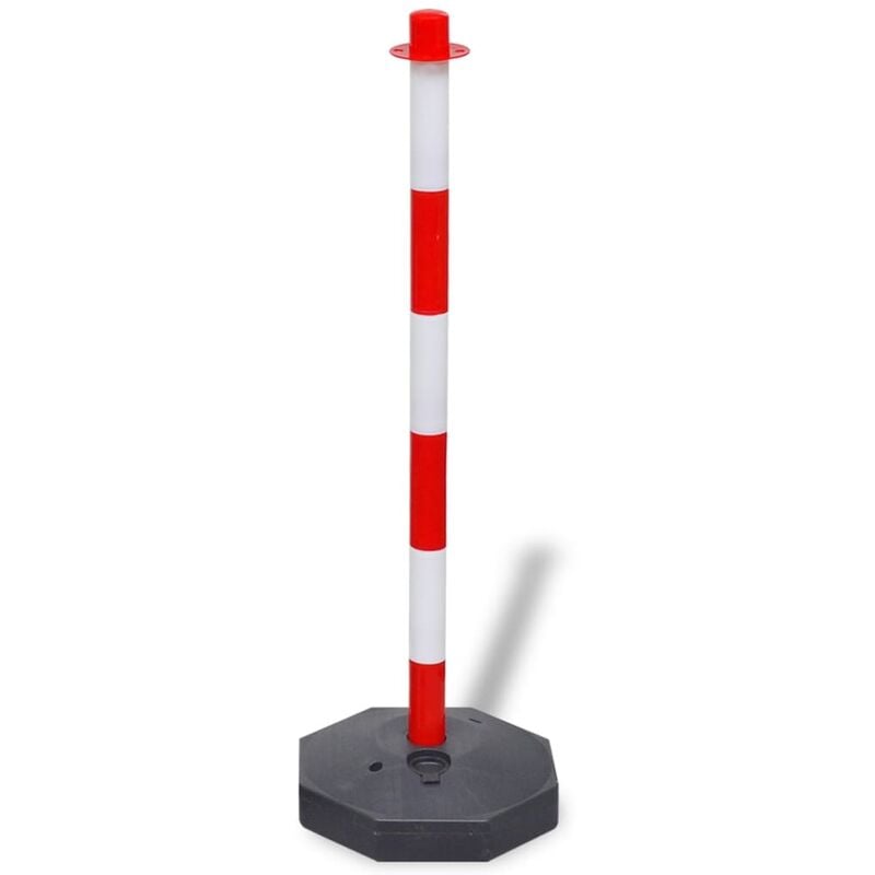 Jinlefu - inlife Ensemble de poteaux de balisage à chaîne 10 m Plastique