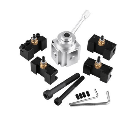 Ensemble de poteaux et de supports d'outils de mini tour à changement rapide en alliage d'aluminium
