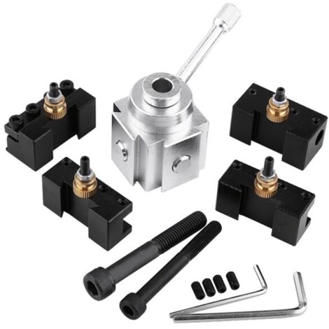 Ensemble de poteaux et de supports d'outils de mini tour à changement rapide en alliage d'aluminium