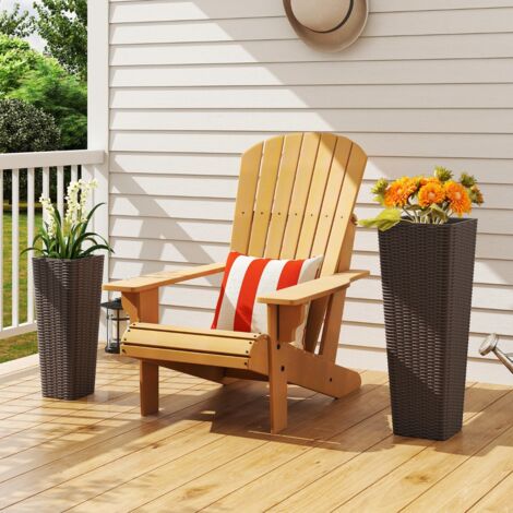 Ensemble de Pots à Plantes en Rotin Lot de 2 Grands Jardinières d'Extérieur avec Bacs Intérieurs Amovibles Trous de Drainage Café