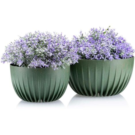 Ensemble de pots de fleurs en bois écologique décapé