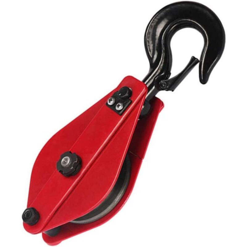 Ensemble de poulie de grue rotative, poulie simple en fer, outils de grue à câble métallique