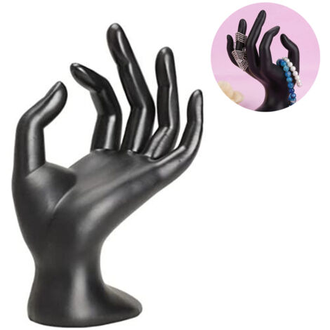 Ensemble de présentoirs à bijoux pour mannequins, comprenant un porte-colliers, un porte-bracelets, un porte-boucles d'oreilles, un porte-bagues et des accessoires de présentation de bijoux.