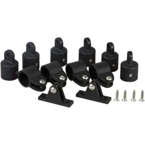 Ensemble de quincaillerie pour raccords de dessus de bateau, robinets de toit Bimini 12 pièces/ensemble 1 `` / 7/8 pouces Accessoires marins en plastique nylon haute résistance